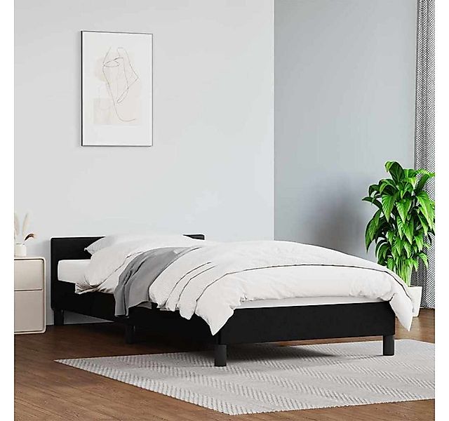 furnicato Bettgestell mit Kopfteil ohne Matratze Schwarz 90x200 cm (1-tlg) günstig online kaufen