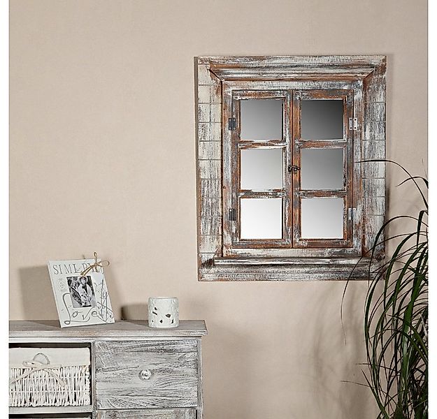 Mucola Wandspiegel Wandspiegel Spiegel Bilderrahmen Fensterladen Fotorahmen günstig online kaufen