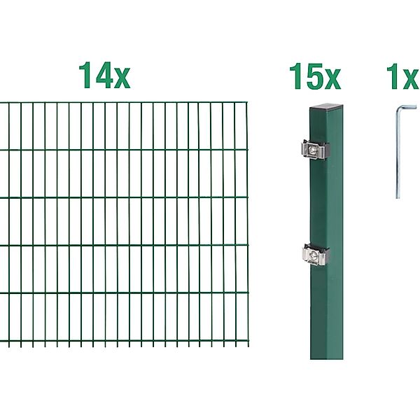 Alberts Doppelstabmattenzaun Grundset, (Set), Höhe: 80-160 günstig online kaufen