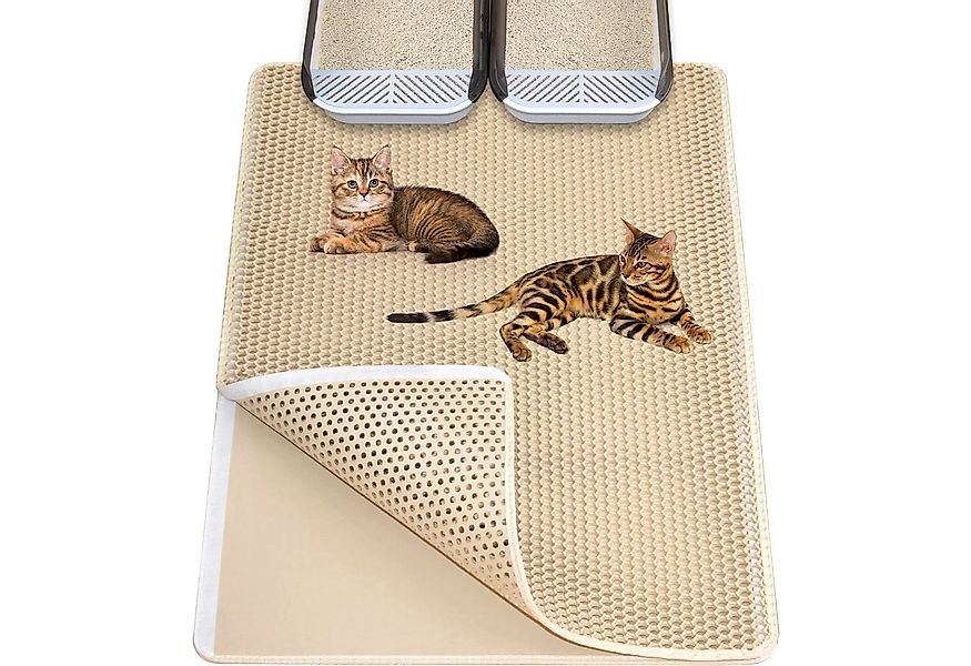 NUODWELL Katzenecktoilette Katzenklo Matte Unterleger Katzenklo Vorleger wa günstig online kaufen