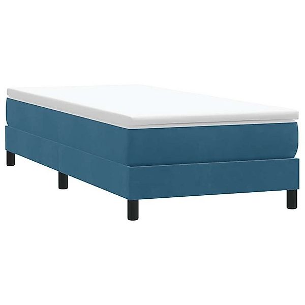 vidaXL Bett Boxspringbett ohne Matratze Dunkelblau 80x220 cm Samt günstig online kaufen