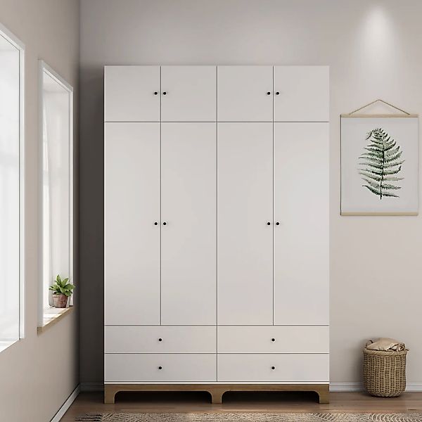 OTTO home Kleiderschrank "Oslo Schlafzimmerschrank Garderobe weiß Landhaus günstig online kaufen