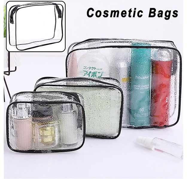 Blusmart Kulturbeutel 3er Set Transparente Make-up-Taschen (PVC Wasserdicht günstig online kaufen