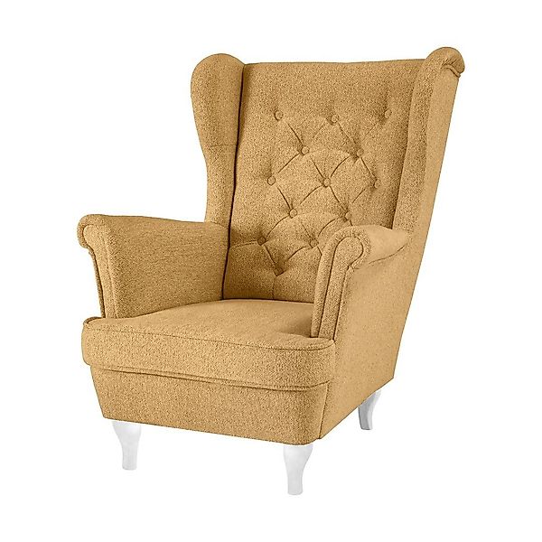 Beautysofa Ohrensessel Sessel FALCO Chesterfield Wohnzimmersessel günstig online kaufen