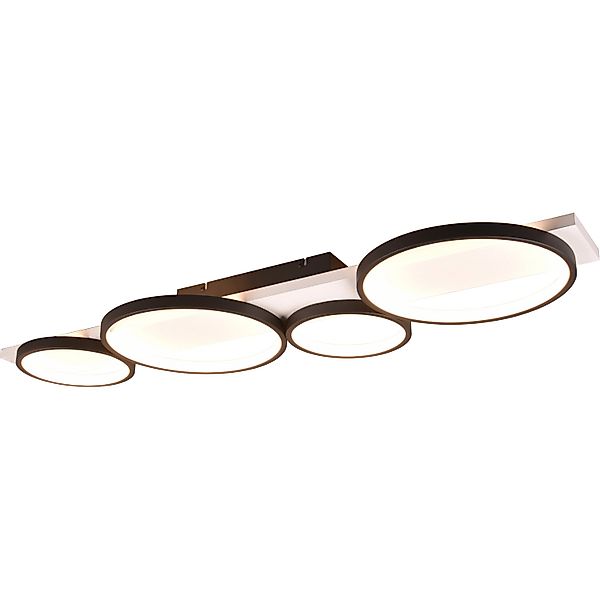 Trio LED Deckenleuchte Medera Schwarz matt günstig online kaufen