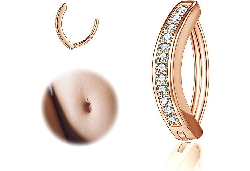 LuxusKollektion Bauchnabelpiercing Bauchnabelpiercing 14G Clicker Silber925 günstig online kaufen