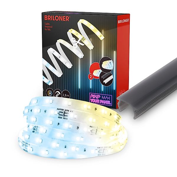 Briloner LED Band Pimp your Panel Ergänzungs-Set Dimmbar CCT 2,6 m Weiß günstig online kaufen