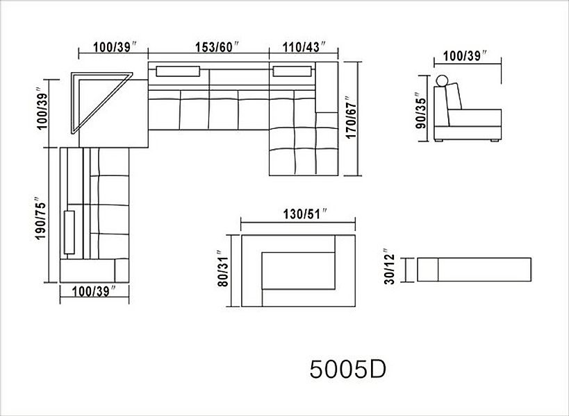 Xlmoebel Sofa Moderne Designer Ledersofa Wohnlandschaft U-Form Ecksitzgrupp günstig online kaufen