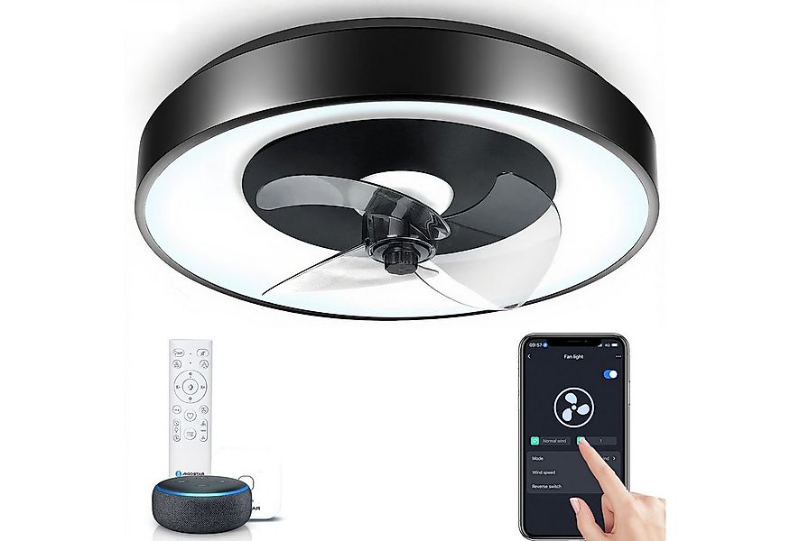 Aigostar Deckenventilator Smart Deckenventilator mit Alexa,4400LM, 2700K-65 günstig online kaufen