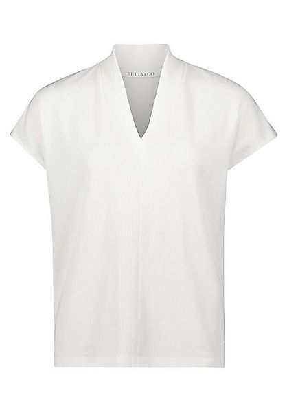 Betty&Co Kurzarmshirt Betty & Co Casual-Shirt mit V-Ausschnitt (1-tlg) Stru günstig online kaufen