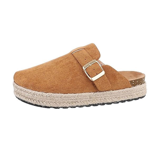 Ital-Design Damen Mules Freizeit Pantolette Flach günstig online kaufen
