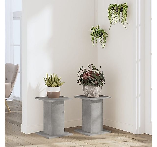 vidaXL Blumenständer Pflanzenständer 2 Stk. Betongrau 30x30x40 cm Holzwerks günstig online kaufen