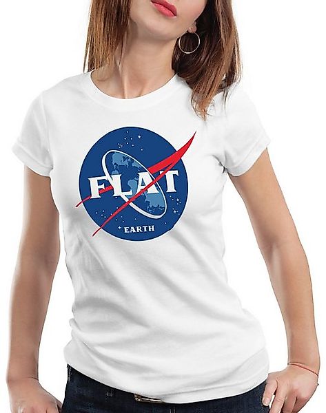 style3 T-Shirt Flat Earth fernrohr weltraum astronomie günstig online kaufen