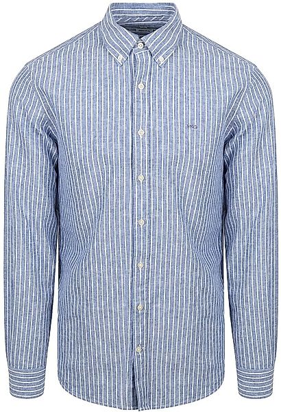 McGregor Hemd Linen Blend Streifen Blau - Größe M günstig online kaufen