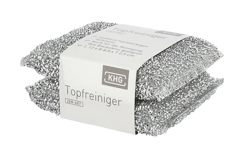 KHG Topfreiniger 2er-Set ¦ silber ¦ Kunststoff ¦ Maße (cm): B: 8,5 H: 2,5 K günstig online kaufen