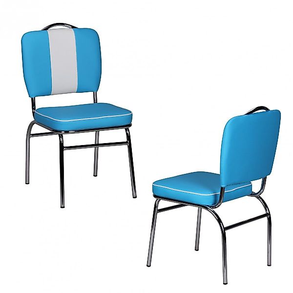 FINEBUY Esszimmerstuhl SuVa2788_4 (Küchenstuhl Blau / günstig online kaufen