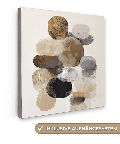 OneMillionCanvasses® Leinwandbild Oval - Farbflächen - Pinselstriche, Fotod günstig online kaufen