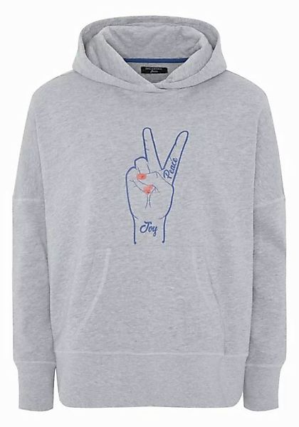 Oklahoma Jeans Kapuzensweatshirt mit Peace-Print günstig online kaufen