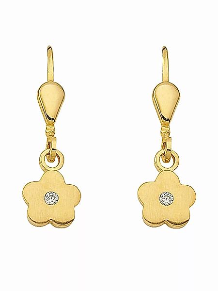 Adelia´s Paar Ohrhänger "1 Paar 333 Gold Ohrringe / Ohrhänger Blüte mit Zir günstig online kaufen