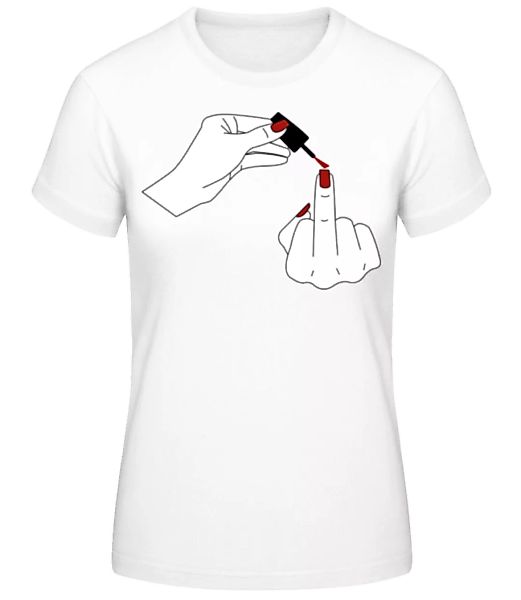 Nagellack Stinkefinger · Frauen Basic T-Shirt günstig online kaufen