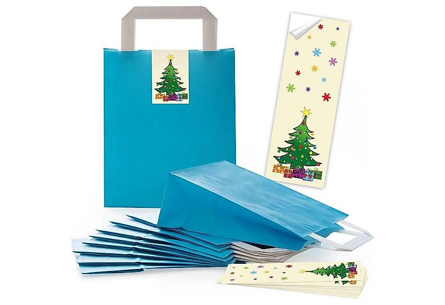 Logbuch-Verlag Dekofigur Blaue Papiertüten 18 x 8 x 22 cm mit Boden – Gesch günstig online kaufen