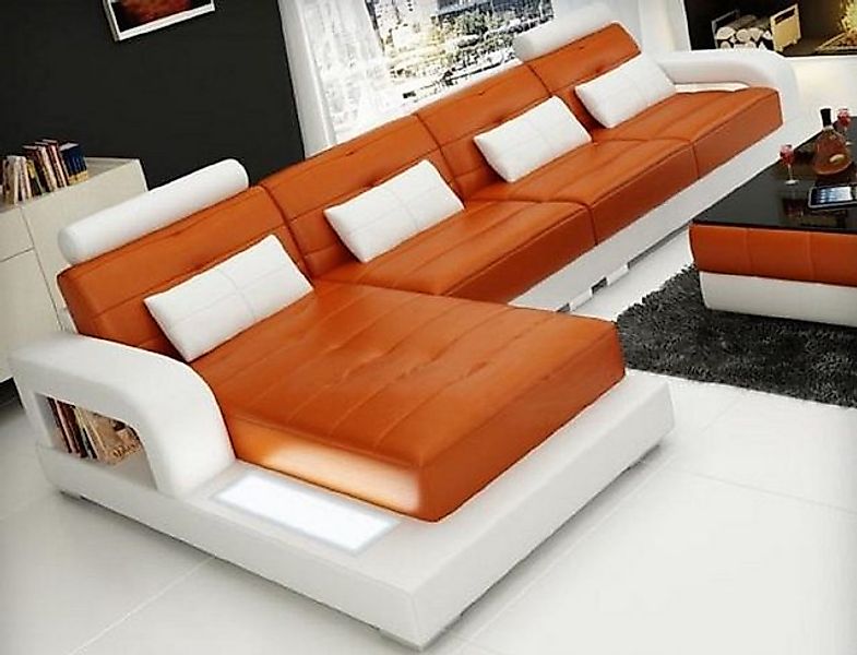 JVmoebel Ecksofa Sofa Couch Ledersofa Sitz Eck Garnitur Polster Wohnlandsch günstig online kaufen