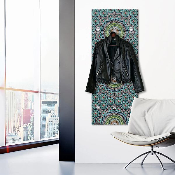 queence Garderobenleiste "Blumen" mit 6 Haken, 50 x 120 cm günstig online kaufen