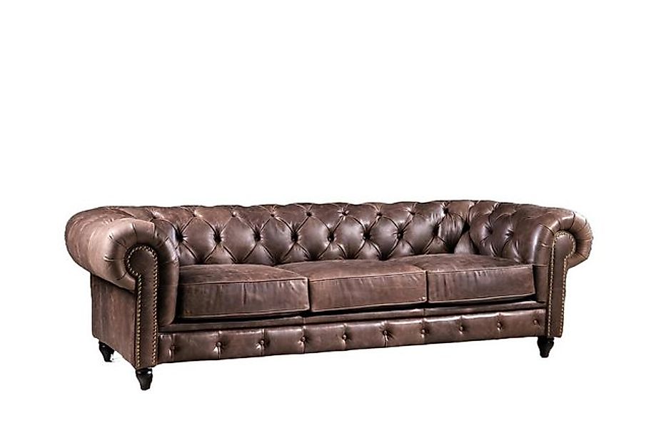 Xlmoebel Sofa Luxuriöses Polstersofa im Chesterfield-Design aus Leder und T günstig online kaufen