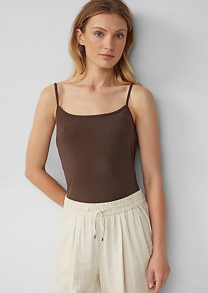 s.Oliver Shirttop Slim-Fit-Top aus Baumwollmix mit verstellbaren Spaghettit günstig online kaufen