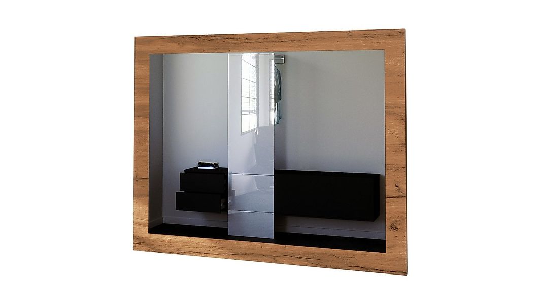 Vladon Wandspiegel Löhne (Wandspiegel, mit Rahmen im modernen Stil), Eiche günstig online kaufen