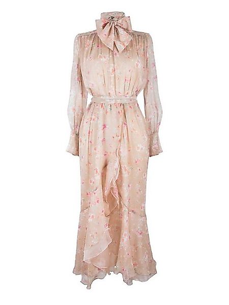 RUA & RUA Chiffonkleid Kleid aus Seide mit Floralem Print und Schleifenkrag günstig online kaufen