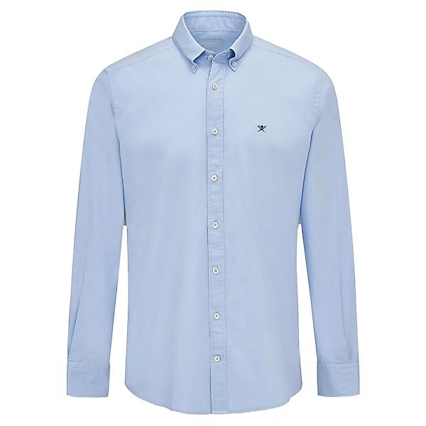 Hackett Garment Dyed Oxford Langarm Hemd M Sky günstig online kaufen
