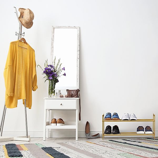 relaxdays Schuhregal mit 2 Ebene, Gold günstig online kaufen