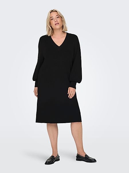 ONLY CARMAKOMA Strickkleid CARKATIA LS V-NECK günstig online kaufen