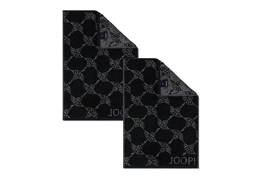 JOOP! Handtuch 2 Stück Joop! Gästetuch Cornflower 1611-90 Schwarz 30x50, Wa günstig online kaufen