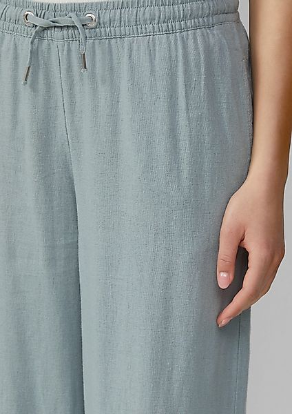 QS Stoffhose Leinenmixhose mit Gummizug und günstig online kaufen