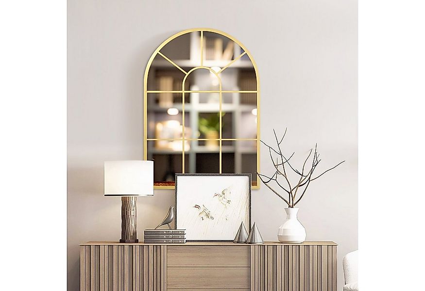 HOMCOM Wandspiegel Flurspiegel mit Metallrahmen (Flurspiegel, 1-St., Fenste günstig online kaufen