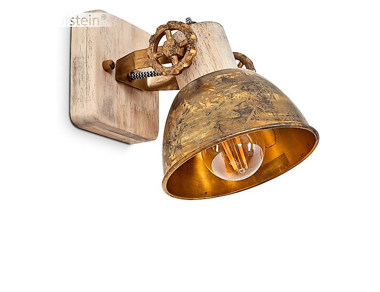 hofstein Deckenleuchte »Cotes« 1-flammige Zimmerlampe aus Holz und Metall i günstig online kaufen