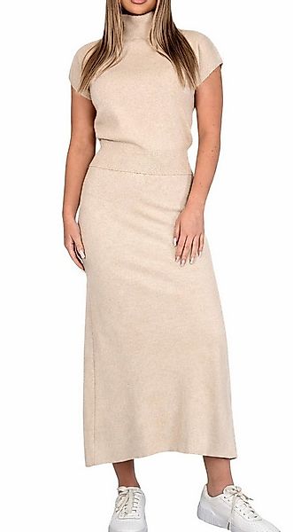 Mississhop Strickkleid Damen Strick Zweiteiler – Pullover mit kurzem Arm & günstig online kaufen