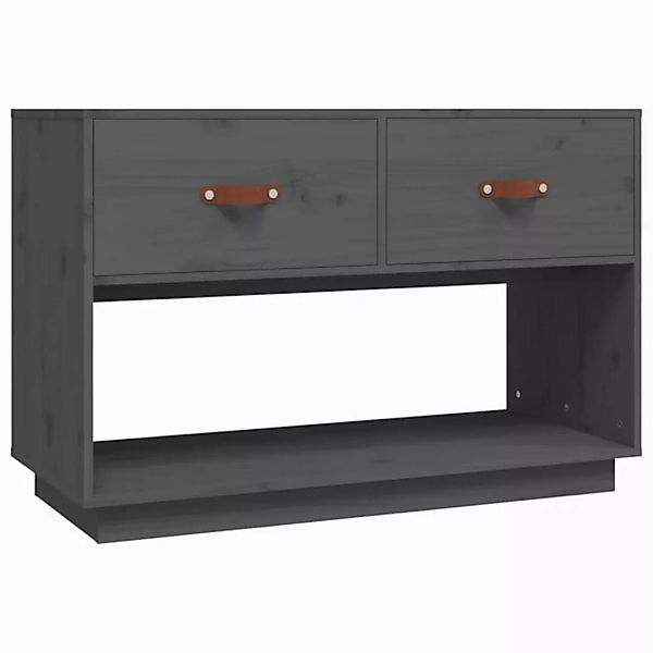 furnicato TV-Schrank Grau 90x40x60 cm Massivholz Kiefer (1-St) günstig online kaufen