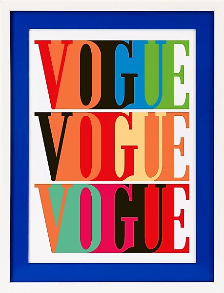 queence Bild mit Rahmen "Vogue, Sprüche, Text", Fashion-Magazincover, (1 St günstig online kaufen