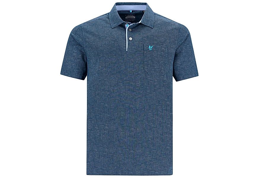 Hajo Poloshirt Große Größe Herren Polo Stay Fresh Leinen-Optik rauchblau me günstig online kaufen