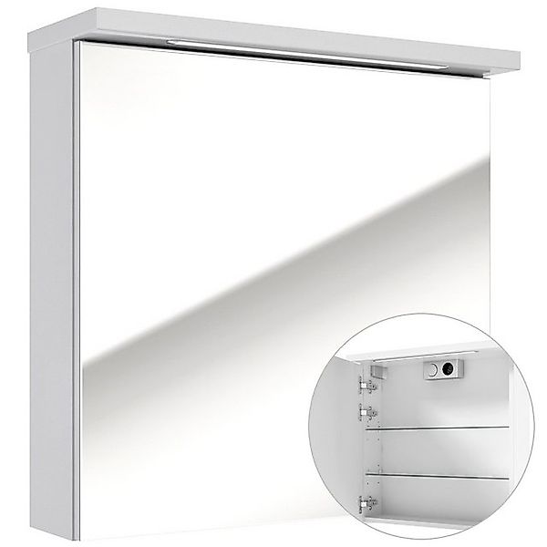 LED-Spiegelschrank 61 cm weiß SOFIA-107 Hochglanz lackiert, inkl. LED Beleu günstig online kaufen