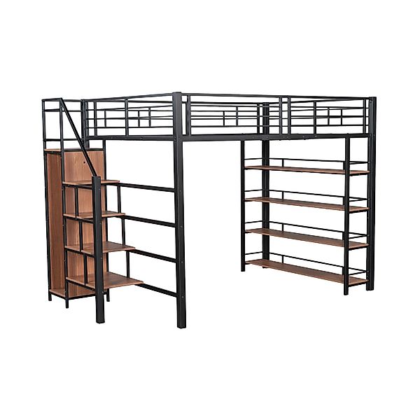 SOFTWEARY Hochbett mit Kleiderschrank und Regal günstig online kaufen