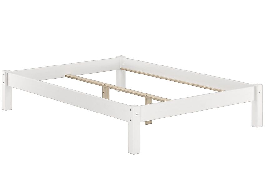 ERST-HOLZ Bett Weißer Bettrahmen 140 x günstig online kaufen