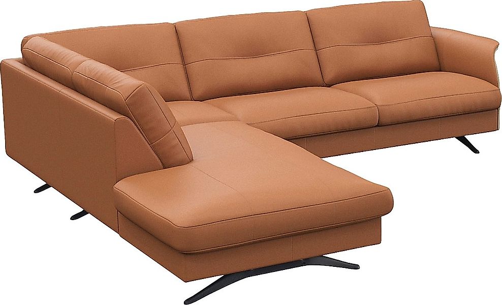 FLEXLUX Ecksofa "Glow, super bequem durch hochwertigem Sitzaufbau mit Feder günstig online kaufen