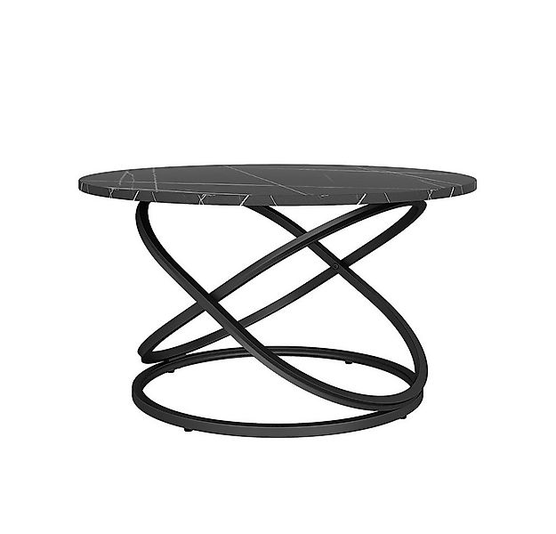 Vicco Couchtisch Calgary Schwarz/Schwarzer Marmor 79x46cm mit große Arbeits günstig online kaufen