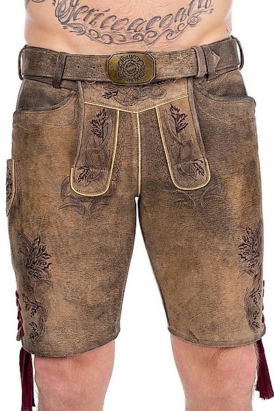 Spieth & Wensky Trachtenlederhose Lederhose Herren kurz FC Bayern München - günstig online kaufen