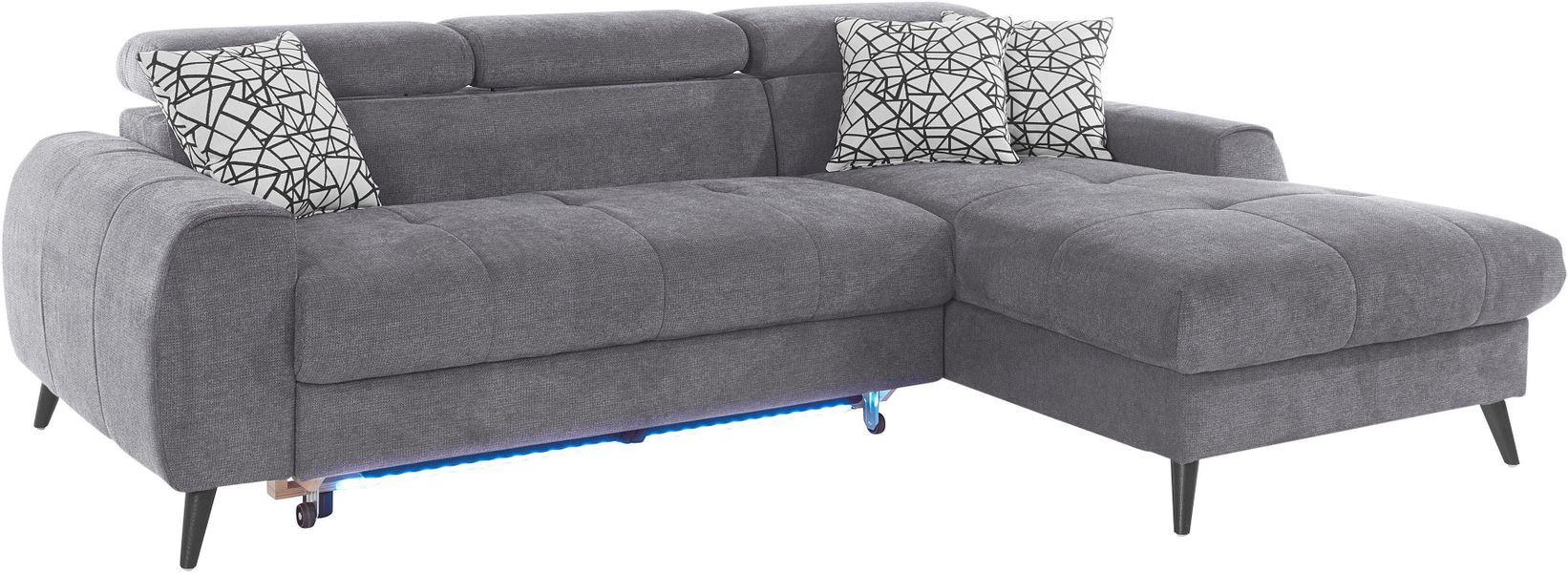 COTTA Ecksofa "Mia L-Form mit 3 Zierkissen" wahlweise mit Bettfunktion, Bet günstig online kaufen
