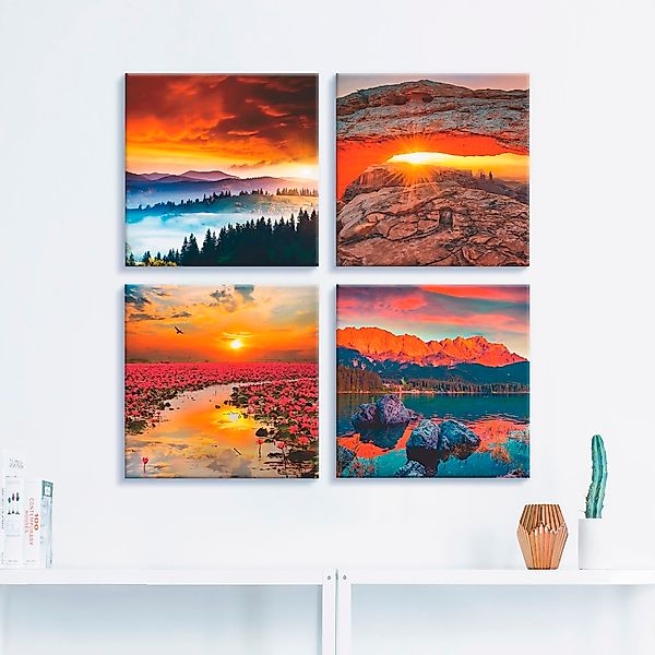 Artland Leinwandbild "Himmel Iconic Mesa Arch Lotus Sommer", Sonnenaufgang günstig online kaufen